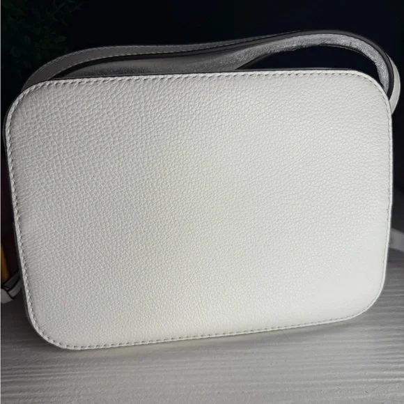 Kate Spade Small Bucket Bag White Dove Pebbled Leather Turn Lock NWT - Picture 7 of 7